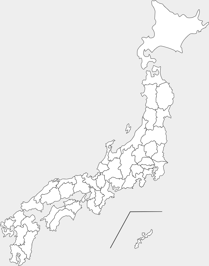 日本 47都道府県 | 無料・フリー 白地図 | 着色ツール MAP-Link | EE-Arts | 教育に関わる社会をつくろう！